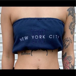 UPCYCLED NEW YORK CITY CROP TOP